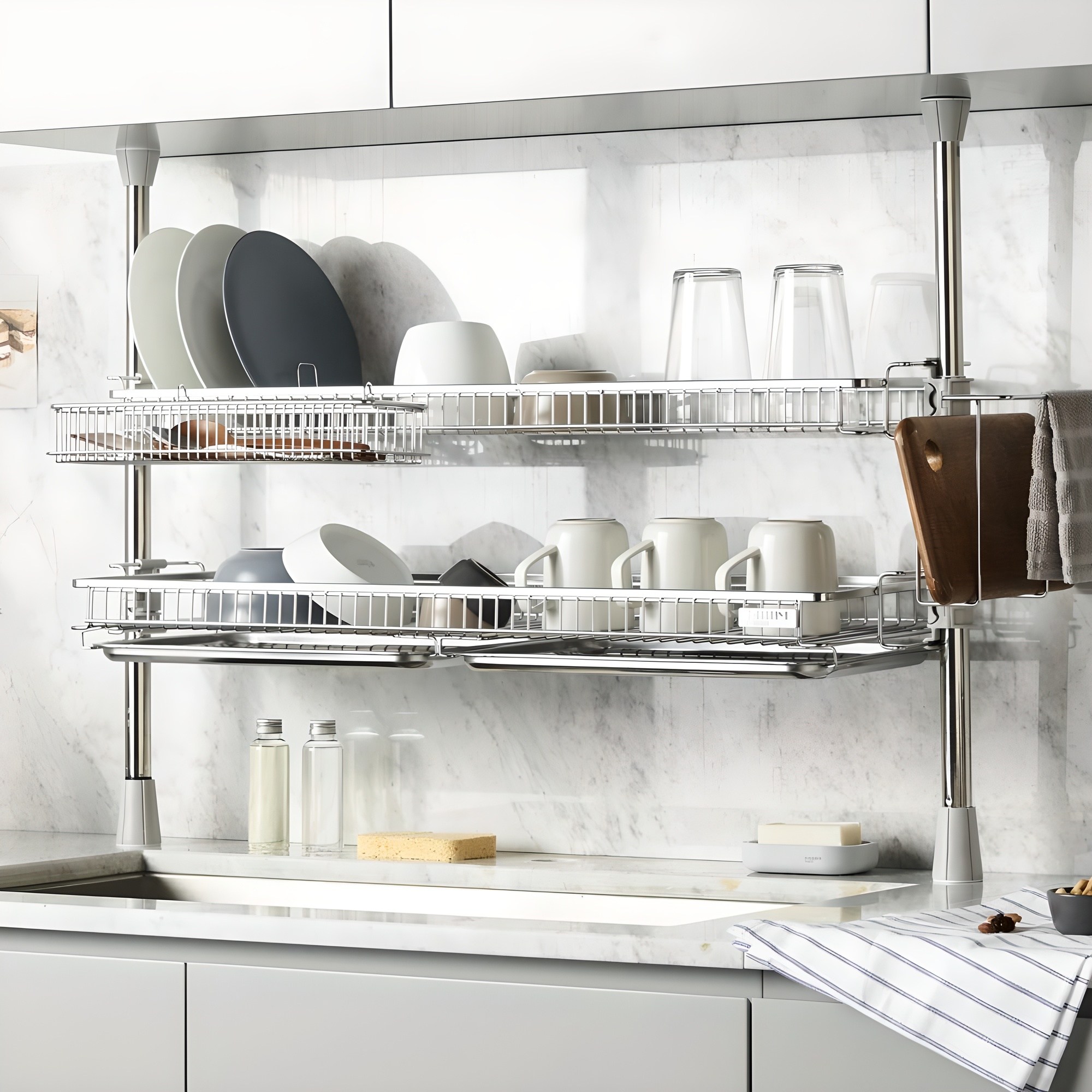 한샘 기둥식 식기건조대 + 수저걸이 159,900원