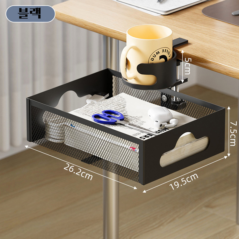 { 2 in 1 360도 회전형} 무타공   멀티탭 거치대 선반 정리함 +책상 컵홀더 16,920원