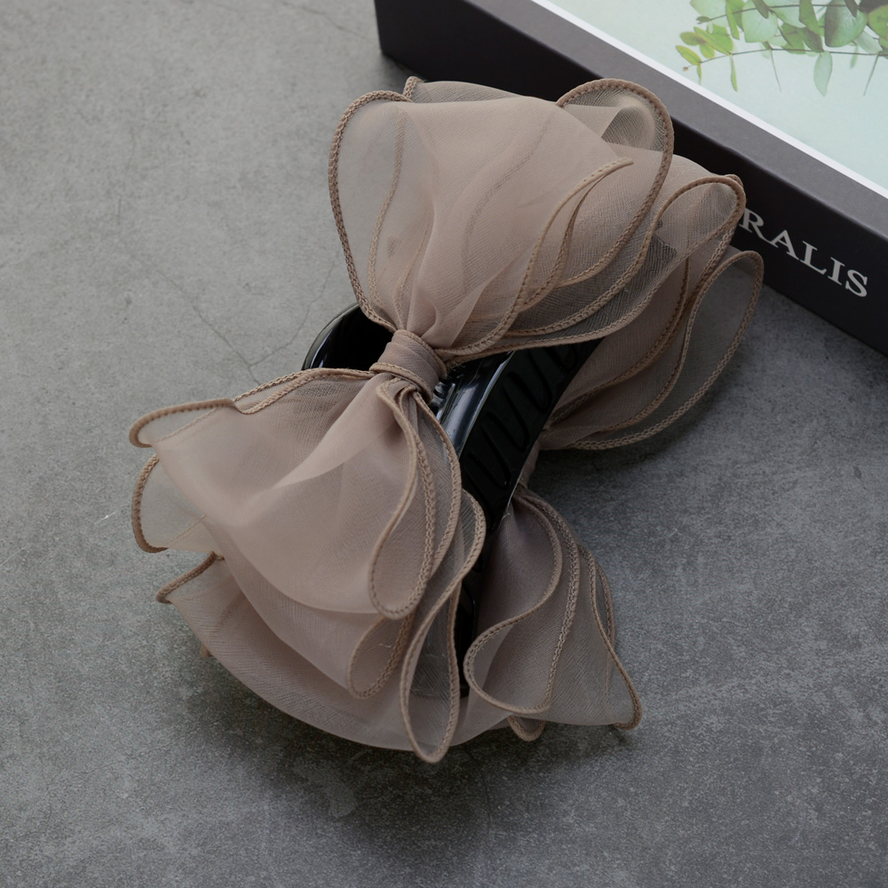 핸날 쉬폰 리본 올림머리 집게핀 대사이즈 14,900원