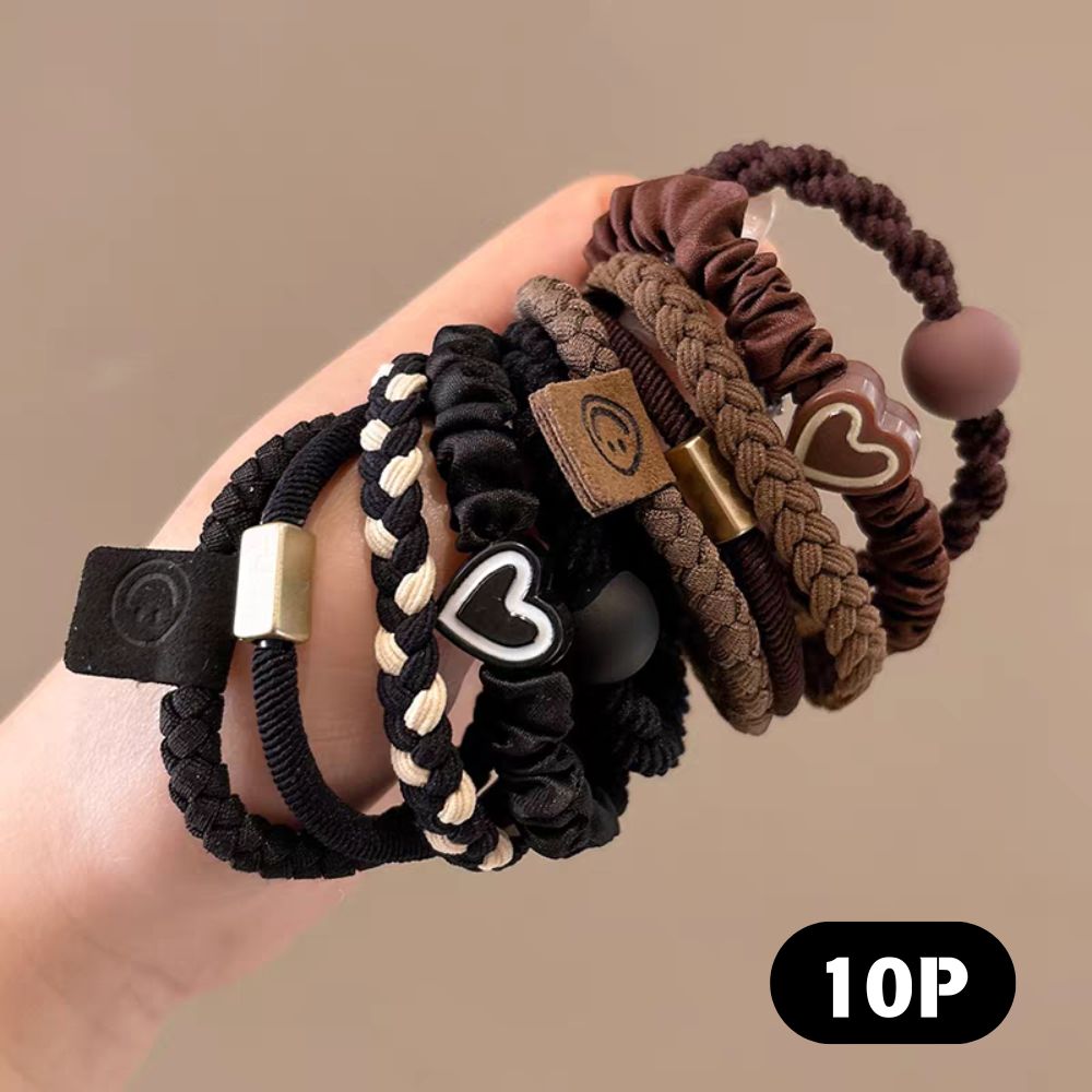 여성 고탄력 포니테일 머리끈 짱짱한 무매듭 헤어고무줄 8,800원