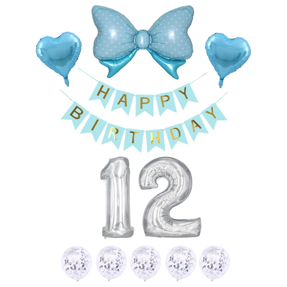 생일 가랜드 대형 숫자풍선 생일파티 블루 세트 리본 왕관 하트 스타 은박풍선 파티용품 [에브리띵스마일] 1223 15,800원