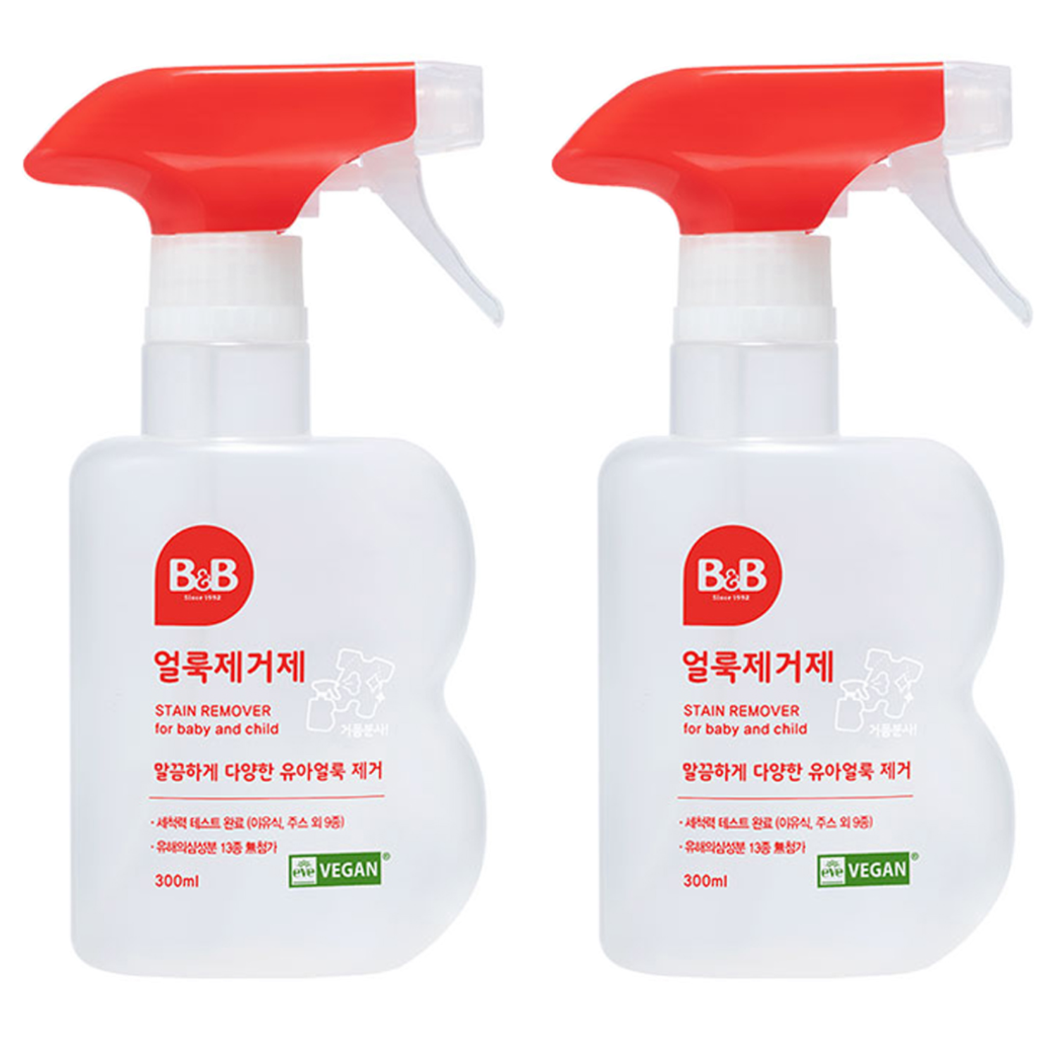 비앤비 유아용 저자극 얼룩제거제, 300ml, 2개 14,420원