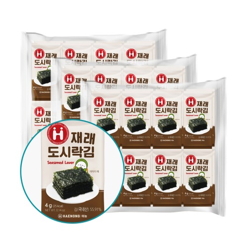 해농 재래 도시락김 4g, 4g, 48개 16,500원
