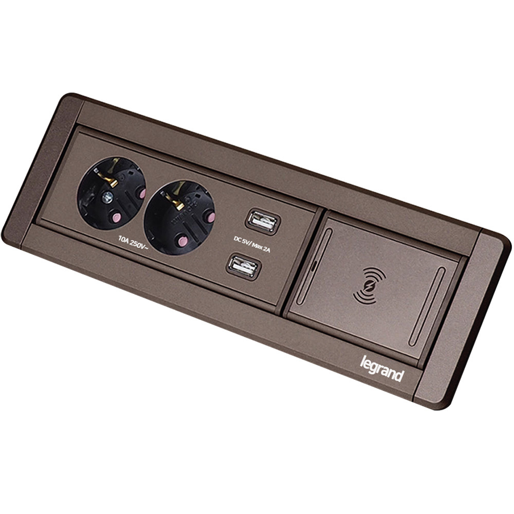 [본사정품] 르그랑 빌트인 콘센트 다크브론즈) 사각 콘센트 2구+USB(무선충전) 115,000원