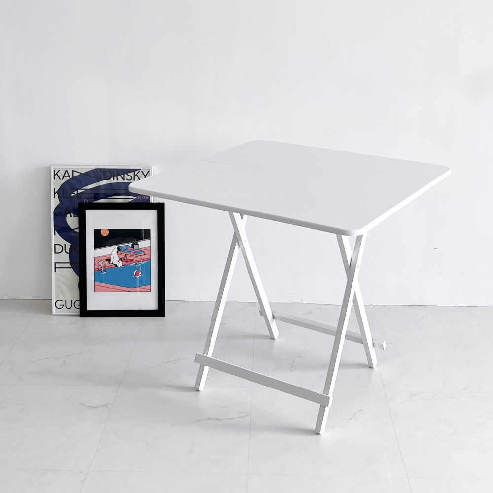 오브민 LPM 접이식 테이블 사각 식탁 800, 화이트, 4인용 27,490원