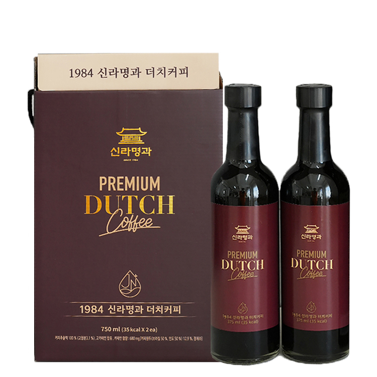 1984 신라명과 더치커피 콜드브루 원액 커피 선물세트(유리병), 4개, 2개입, 375ml 73,640원