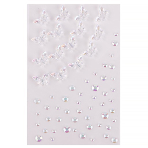 젤루나 오로라 라운드 나비 큐빅 페이스 스티커 FS-05 4,930원