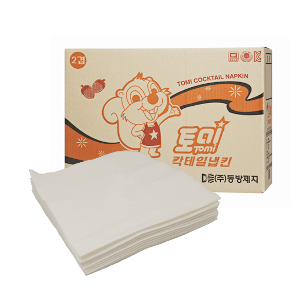 토미 천연펄프 칵테일 냅킨 2겹 5000매 카페 식당, 20세트, 흰색, 250개 44,790원
