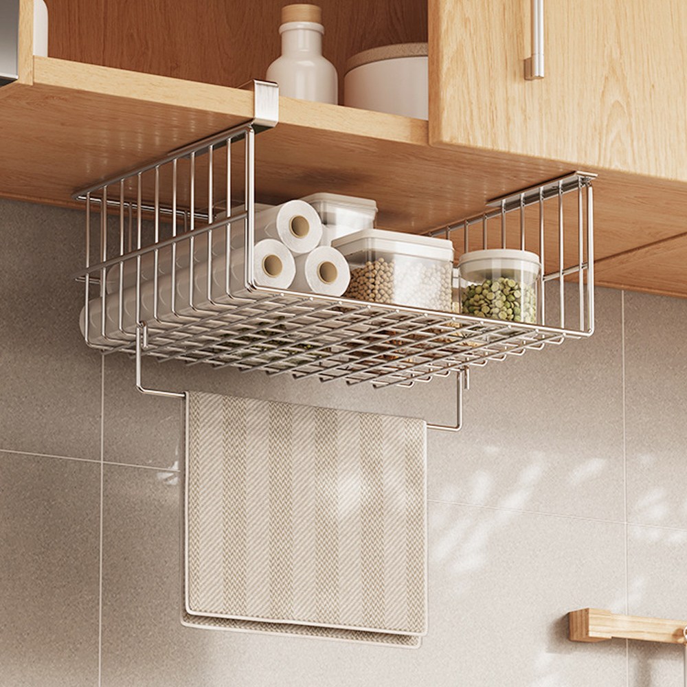 홈비 올스텐 청결관리 주방 싱크대 컵선반 언더선반, 1개, 실버, 1단 29,800원