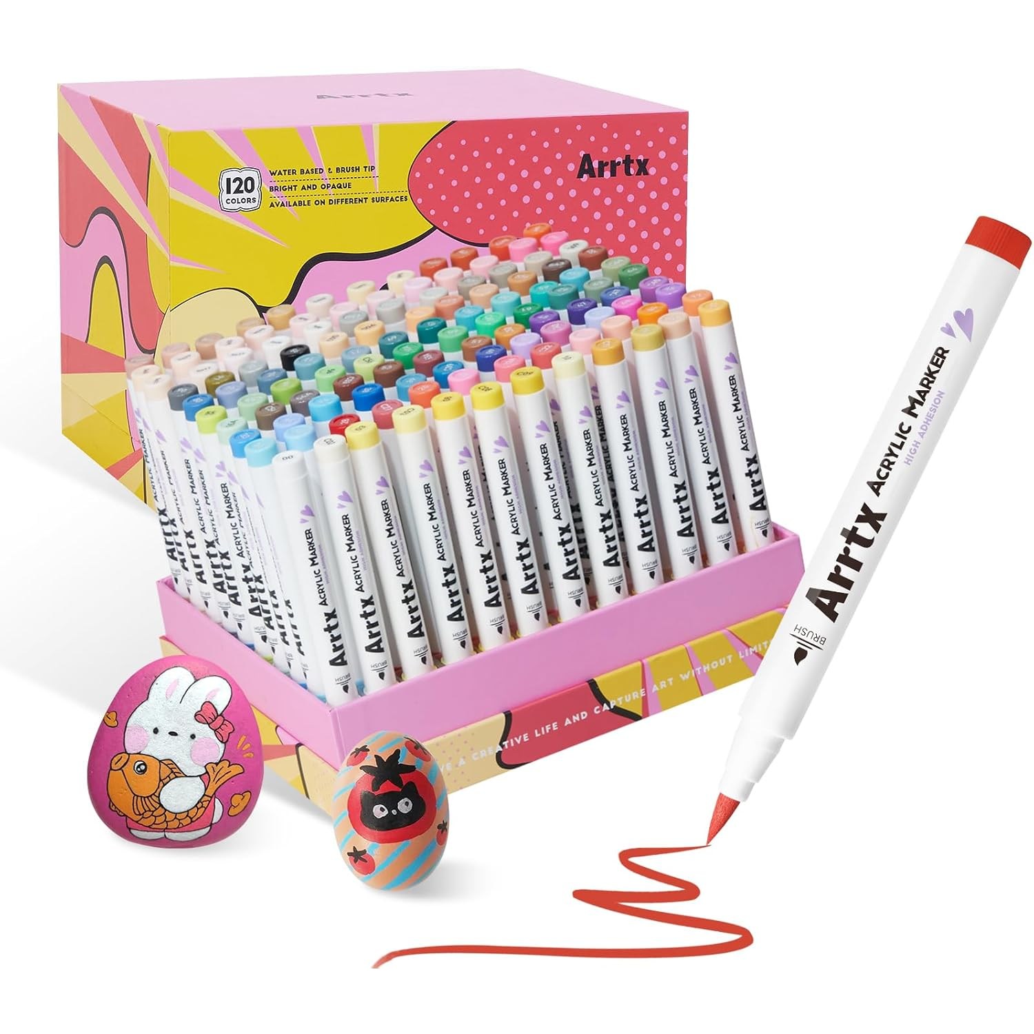 아트엑스 아크릴 마카펜 세트 120색 브러시형 생활방수 전문가용, 1개, 120색 99,000원