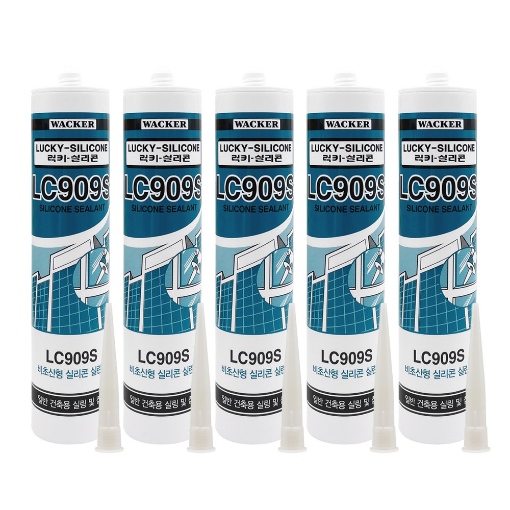럭키 무초산실리콘 비초산 다목적 실리콘 (백색), 5개 9,650원