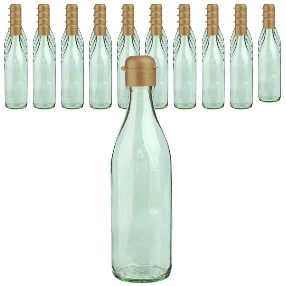 가인글로벌 청색기름병350 유리병 스마트원터치캡 골드, 40개, 350ml 23,700원