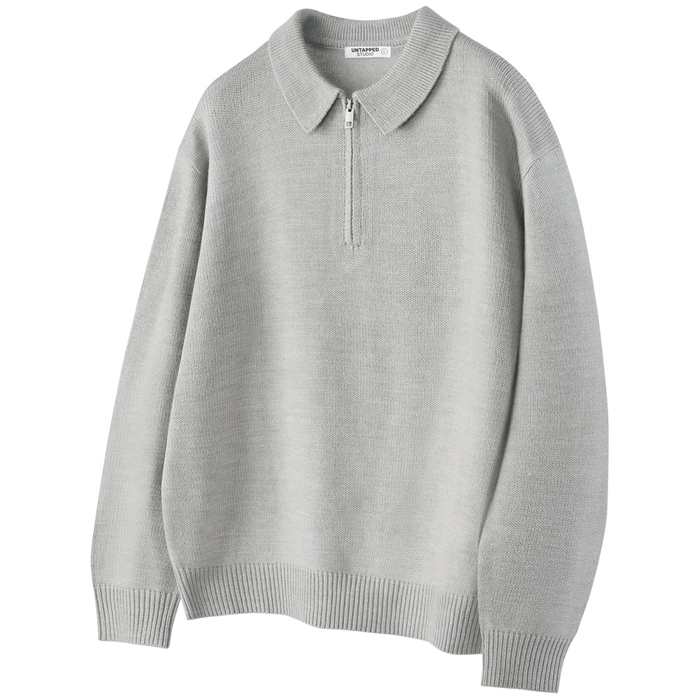 팀스핏 남성용 오버핏 하프집업 카라 하찌 니트 5Color 32,900원