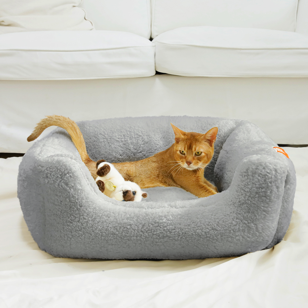 옥희독희 반려동물 양털 골골침대, 그레이, 1개 35,900원