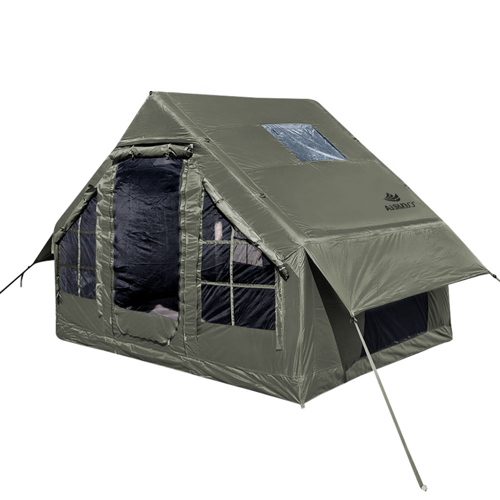 아이순스 에어텐트 캠핑텐트 원터치텐트 감성 글램핑 텐트 가족텐트 거실형, 녹색, 3-4인용 415,000원