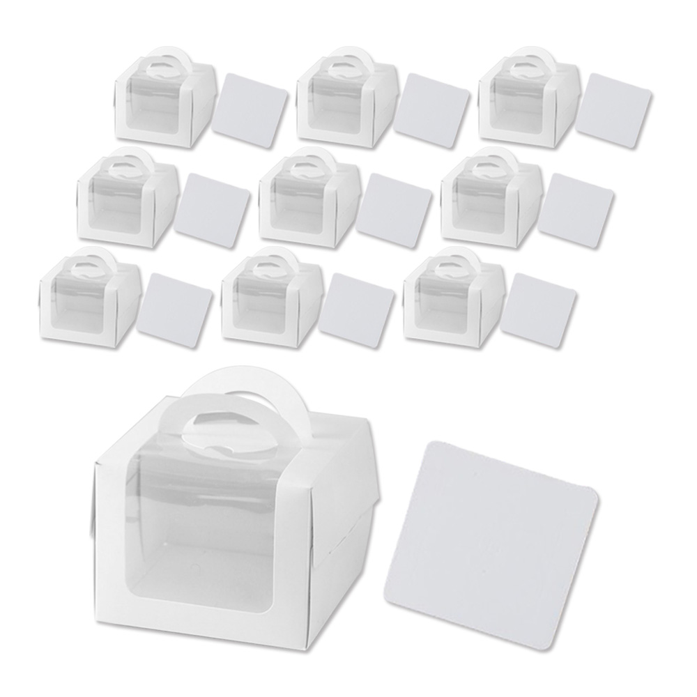 아이엔피 24 창 케이크 상자 중 16 x 16 x 12 cm + 밑지 세트 8,400원