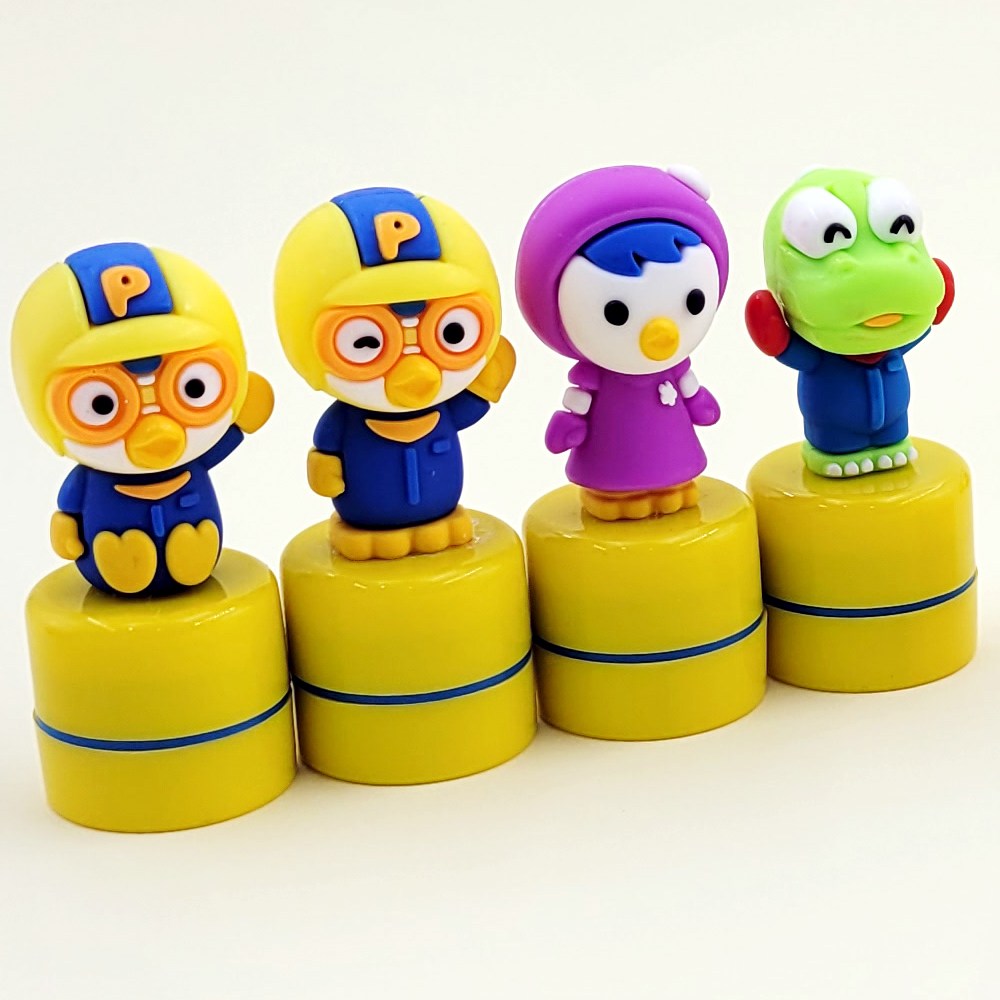 뽀로로 피규어 스탬프 3종 세트 참잘했어요 캐릭터 칭찬도장 패티 크롱 루피 토이 인형 15,300원