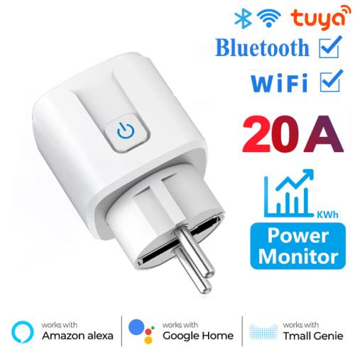 Szaoju 스마트 소켓 EU 16A20A AC100-240V Wifi 스마트 플러그 전원 콘센트 Tuya 스마트 라이프 APP 제어는 Alexa Google Alice에서 작동합 23,710원