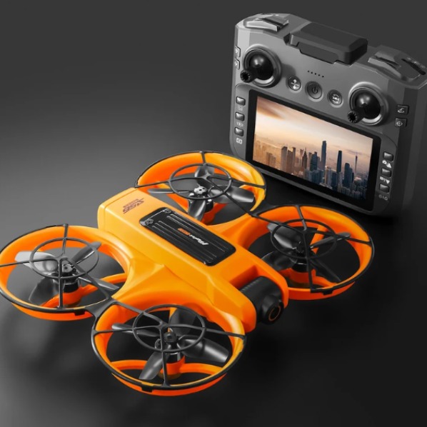 S156 스크린조종기 촬영용드론 8K 4.5인치 FPV 입문용 카메라, 1개, 오렌지 1개 94,100원