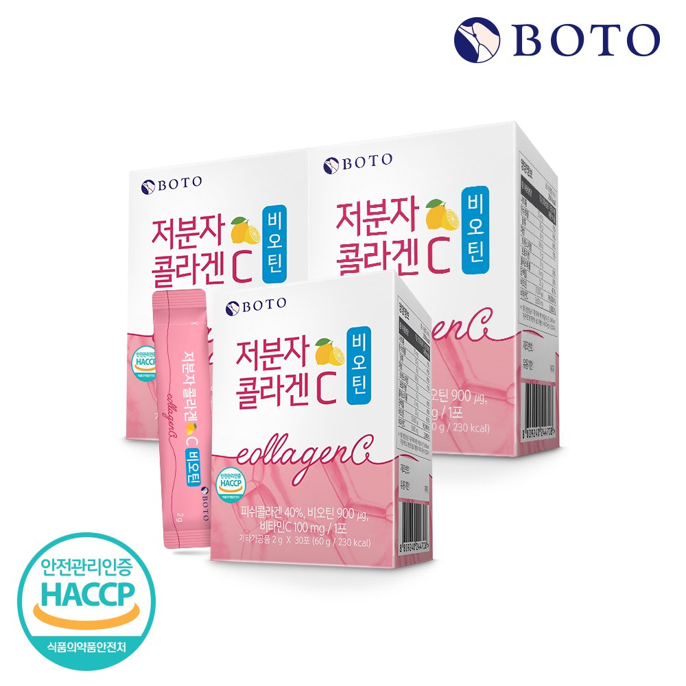 [보뚜] 저분자 콜라겐C 비오틴 30포 x 6박스 (총 180포/6개월분), 2g, 3박스, 상세 설명 참조 21,300원