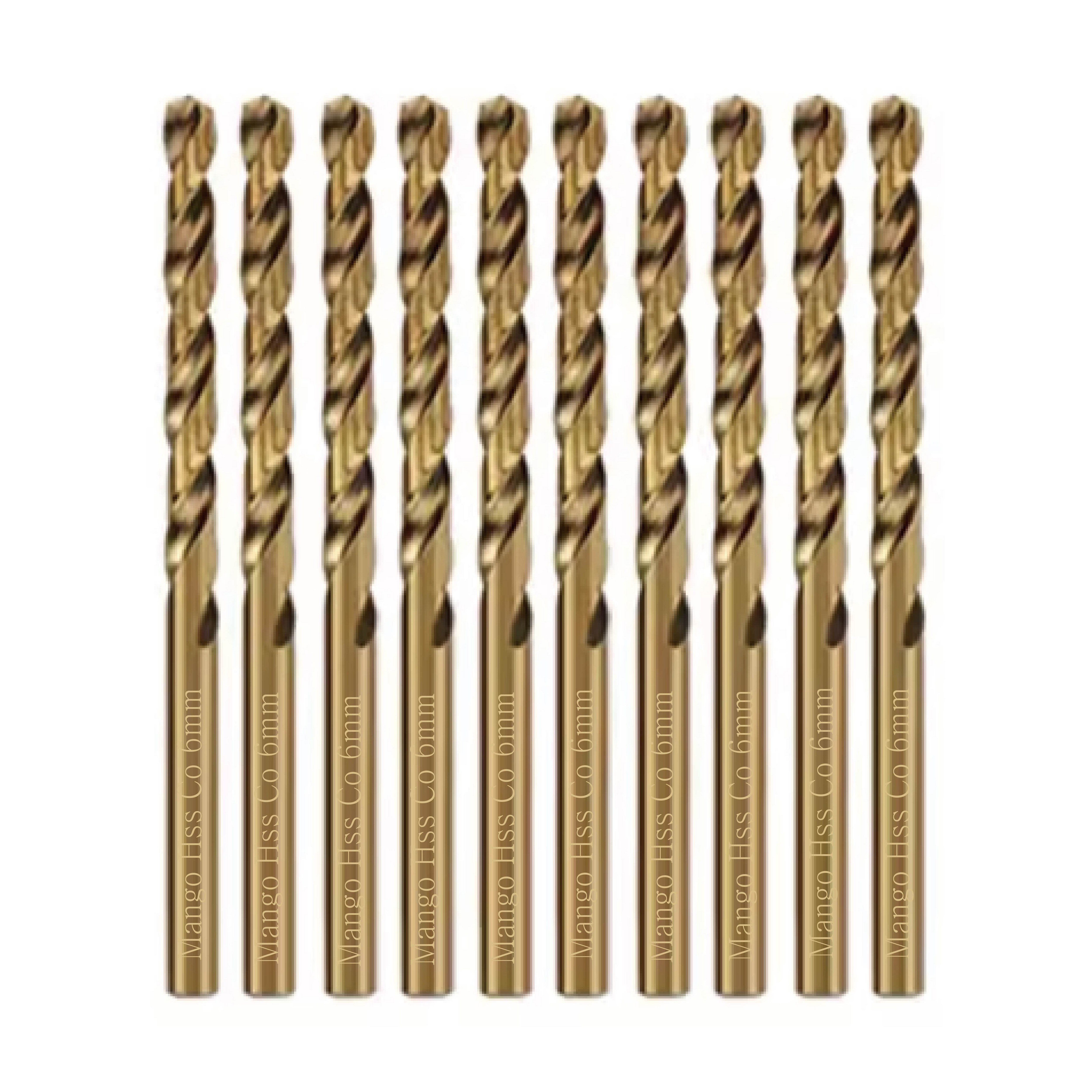 망고테크 CO 고강도 코발트 스텐기리 6.0mm 10개입 세트 원형생크 서스 타공 드릴날 드릴비트 스테인레스 샤시 철제 철기리 철재 28,900원