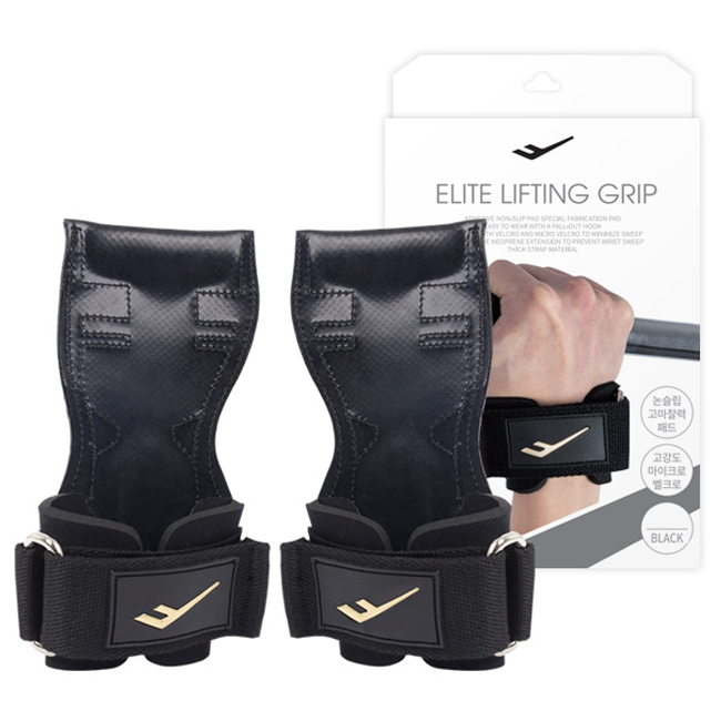 프로스펙스 엘리트 리프팅 그립 헬스 스트랩 양손세트, 블랙, 1세트 23,900원