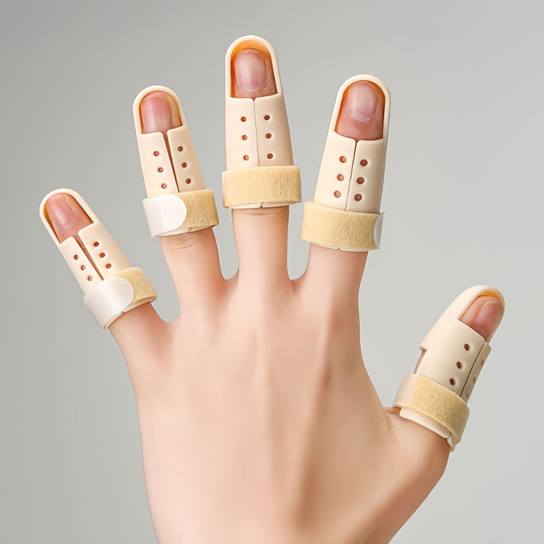 천끝 손가락 고정 보호대 깁스 지지대 6개, 살구색, 1세트 9,900원