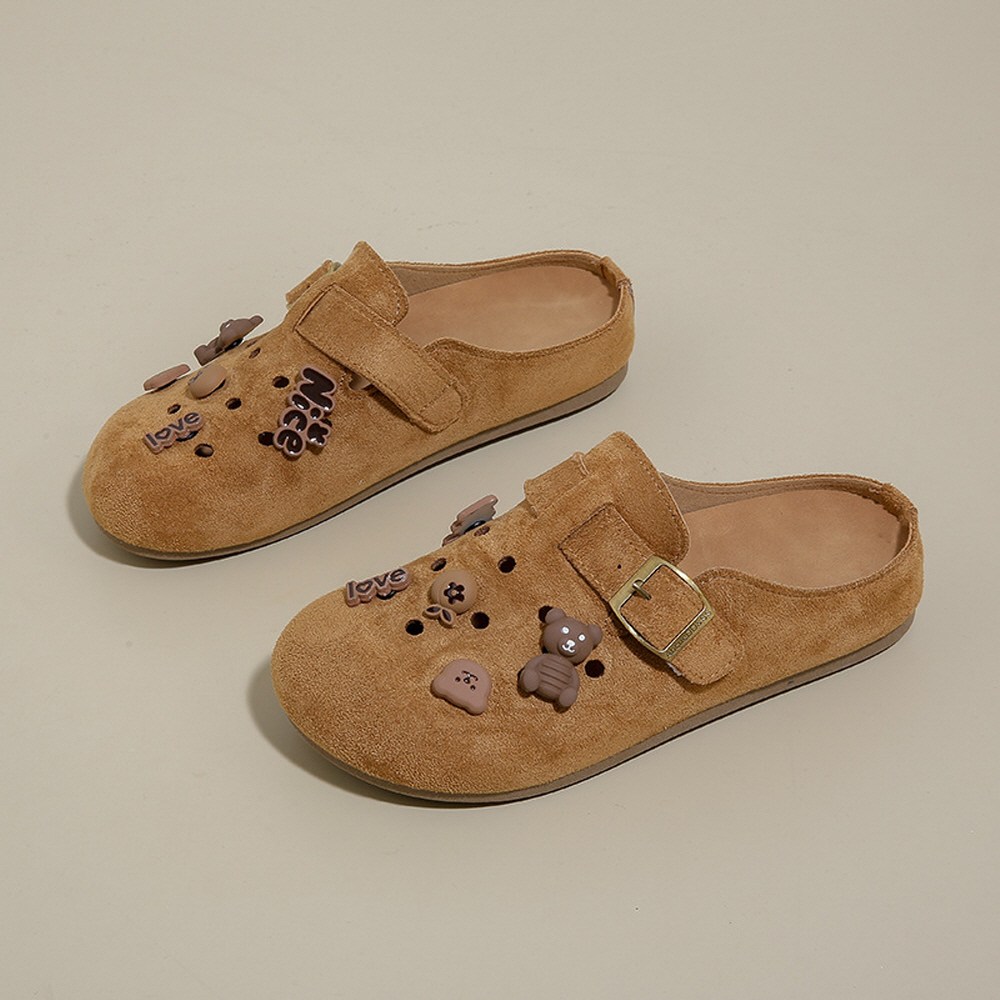 꾸꾸지민 여성용 스웨이드 테디 3cm 쿠션 슬리퍼 25,500원