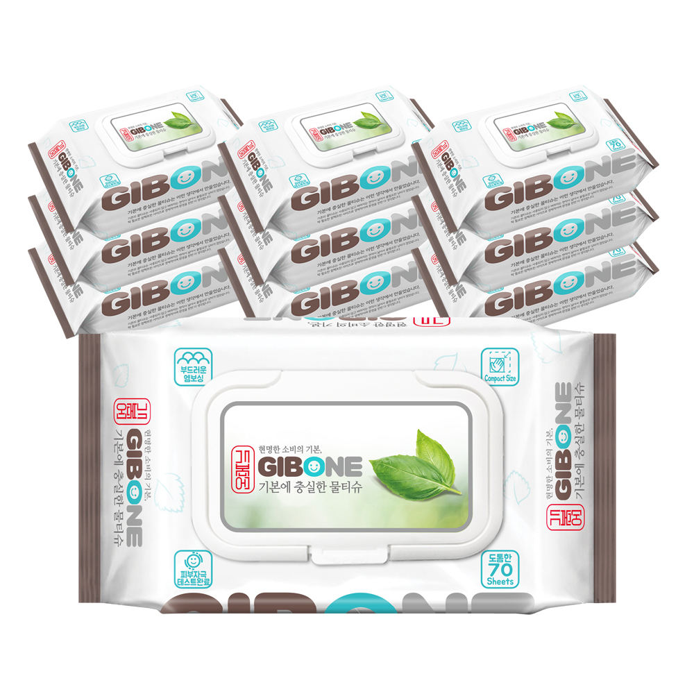 기본에 충실한 물티슈 캡형, 70매, 10개 12,900원