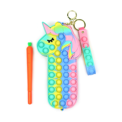 유니콘 특이한 뽁뽁이 중학생 고등학생 대학생 큰 필통 스트랩 파우치, 민트레인 9,900원