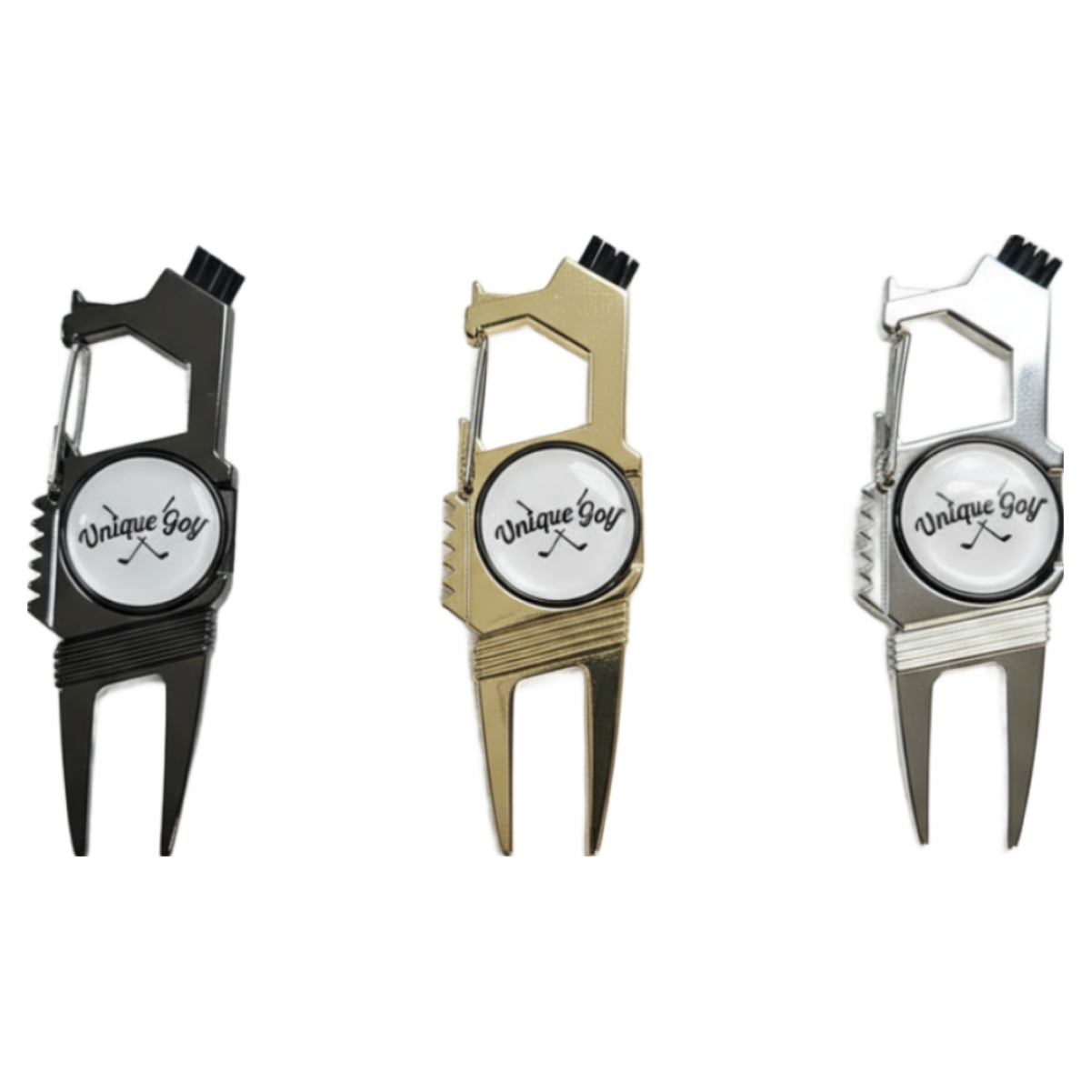 유니크골프 디봇수리기 그린보수기 디봇툴 볼마커 피치마크툴 캐디용품, 3개, 실버 38,000원