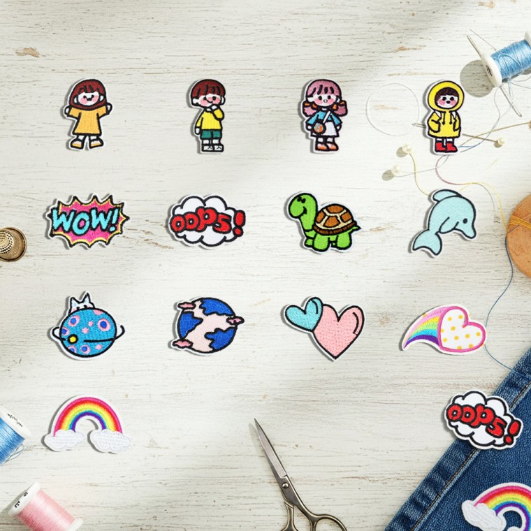 열접착 패브릭 열부착 자수 다리미 패치 리폼 DIY 꾸미기 에코백 와펜 19,520원