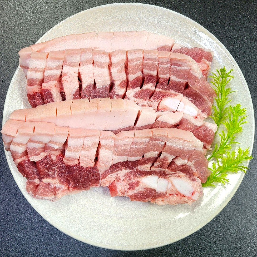 국내산 한돈 벌집삼겹살 돼지고기 구이용, 5개, 500g 82,600원