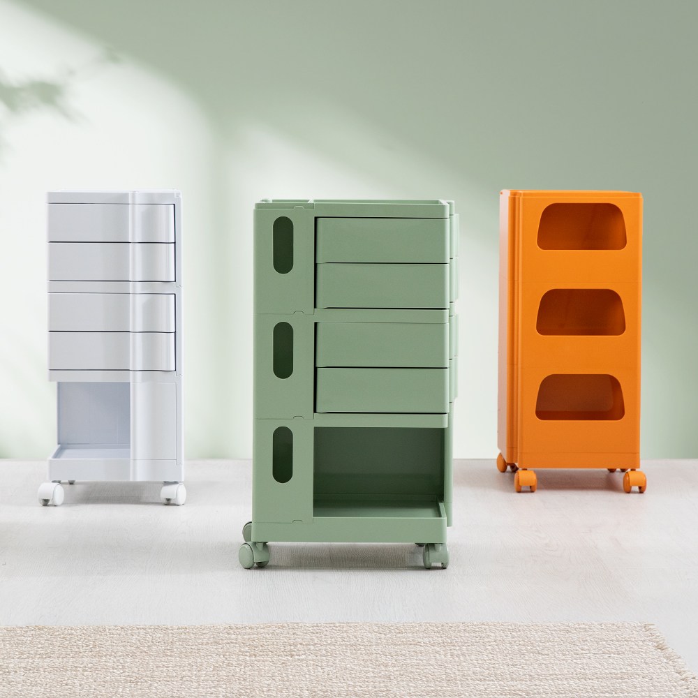레인보우 트롤리 5단 웨건 이동식 간이 회전 서랍 바퀴 수납 인테리어 디자인 카페 77,900원