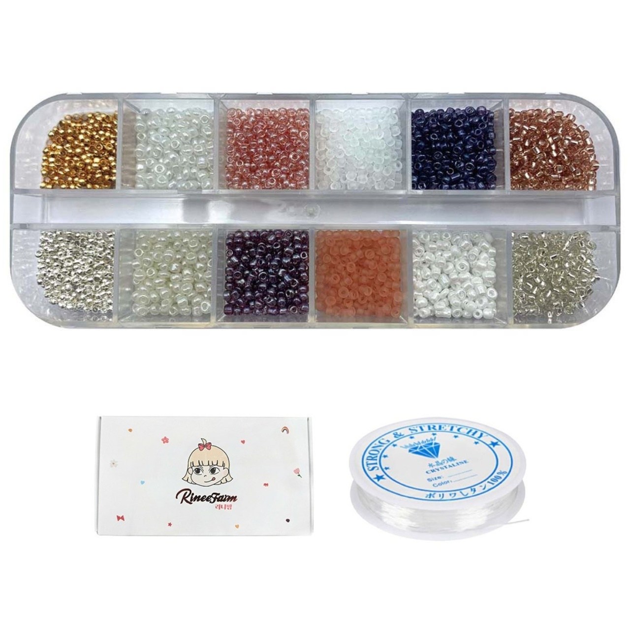 리니팜 비즈 반지 만들기 세트, 1세트, 라일락, 현재가 11,720원