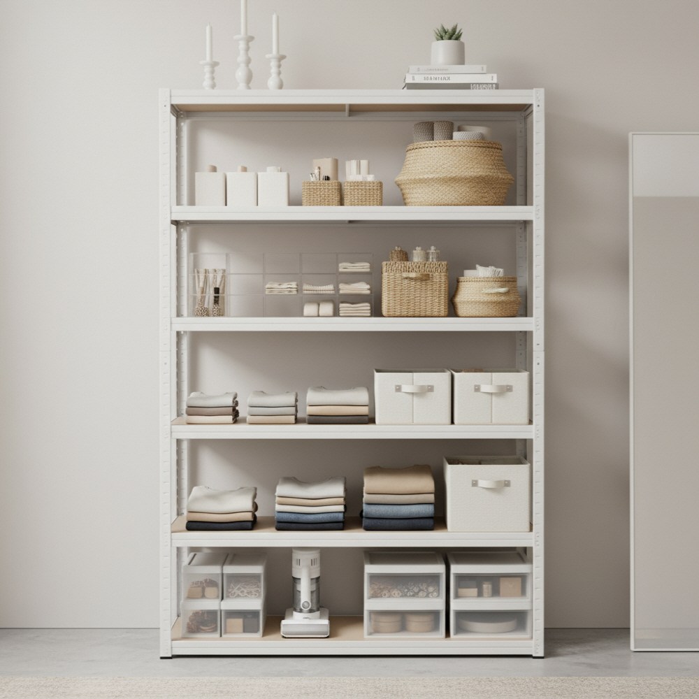 페리코 철제 무볼트 조립식 앵글 선반 화이트 5단 57,320원