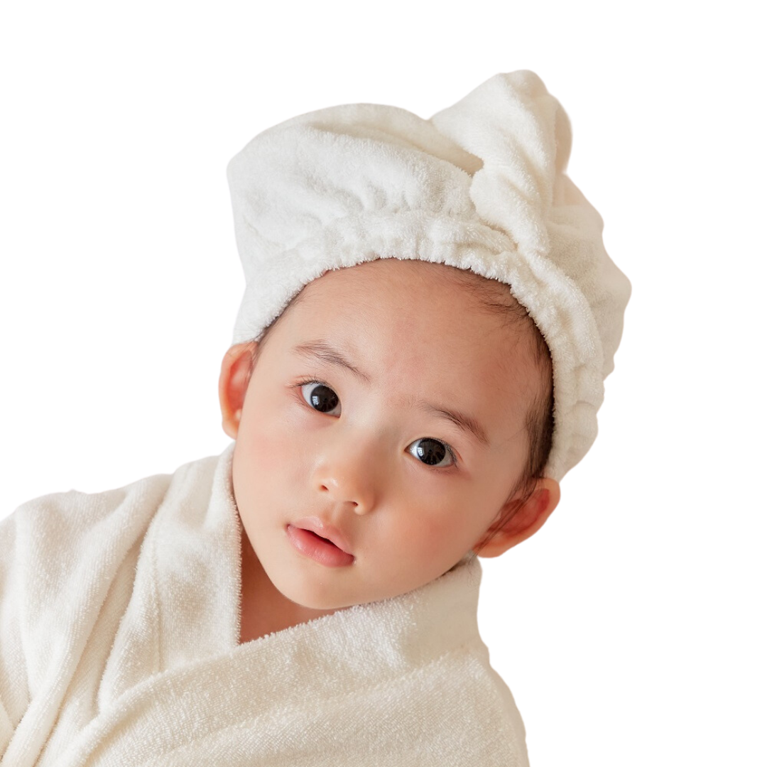 디어딜리 딜리스 유아용 배쓰 터번 목욕 머리수건 M, 화이트, 1개 21,700원