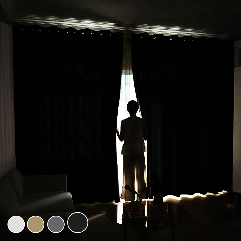 1+1 HOMEY NEST 완벽 빛차단 3중직 단열 방풍 암막커튼 거실 커텐 아일렛형 50,000원