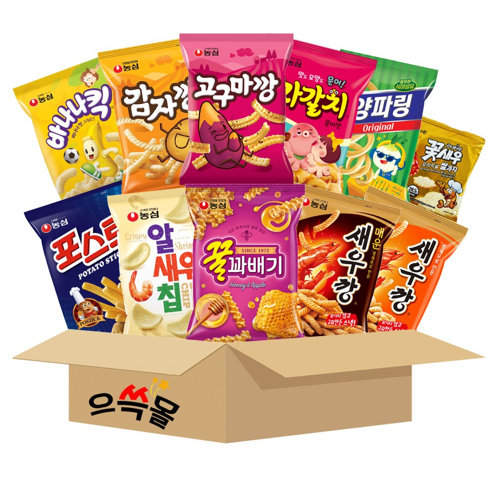 농심 봉지과자 선물세트 10종+꽃새우, 1세트, 2호 18,900원