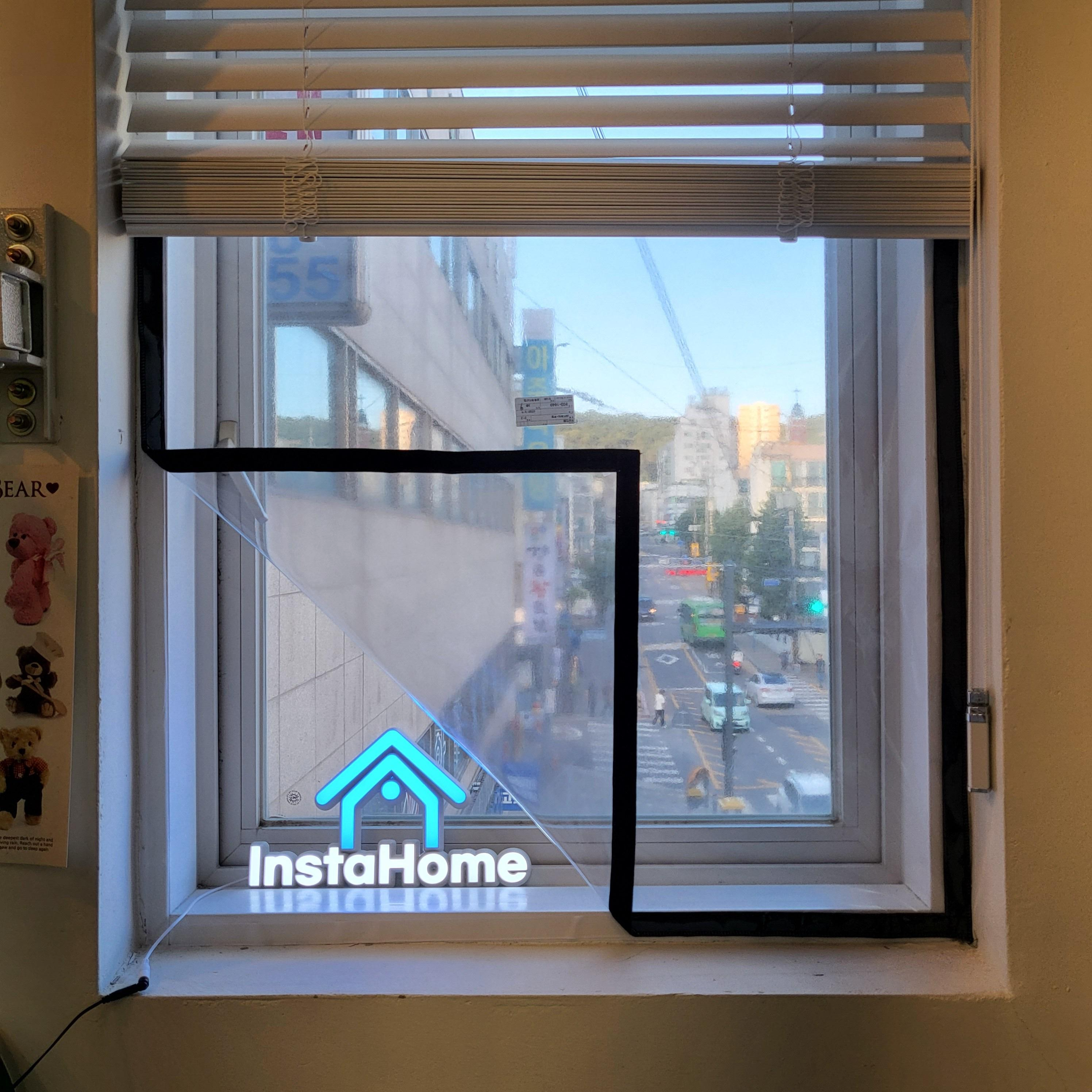 다함 방풍비닐 맞춤 대형 벨크로 창문 외풍차단 베란다 방풍커튼 현관 자석 지퍼 방풍막, 1개 50,000원