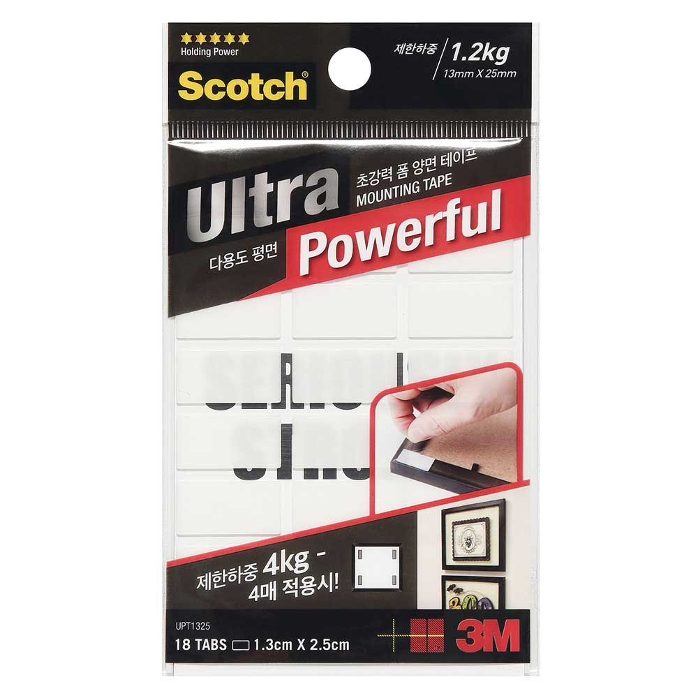 3M 스카치 초강력 다용도 폼 양면테이프 액자용 UPT1325, 1개 5,450원