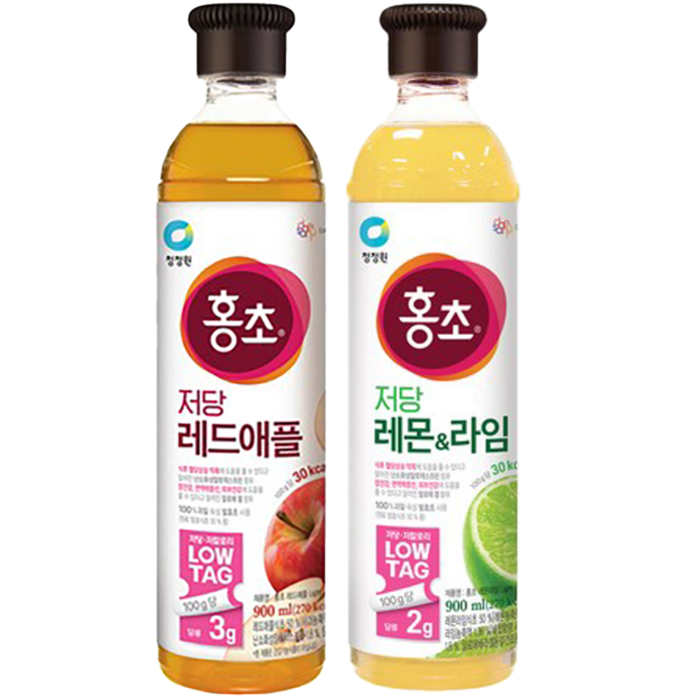 청정원 당을 줄인 홍초 저당 레드애플 + 저당 레몬라임 19,990원