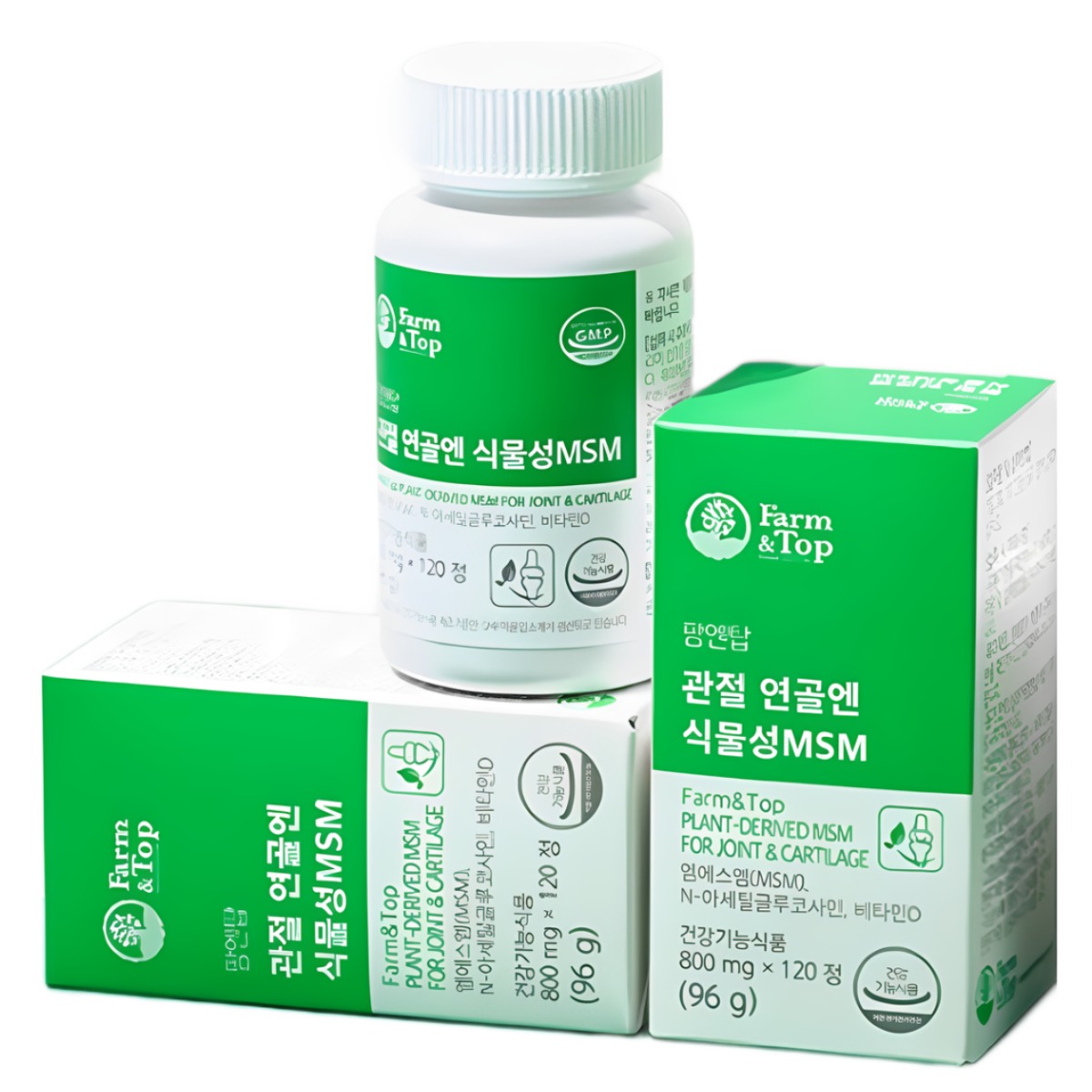 관절연골엔 식물성 MSM 120정 6통 부모님 관절 건강 부모님 선물 50대 60대 70대 80대 여성 남성, 6개, 120정 186,000원