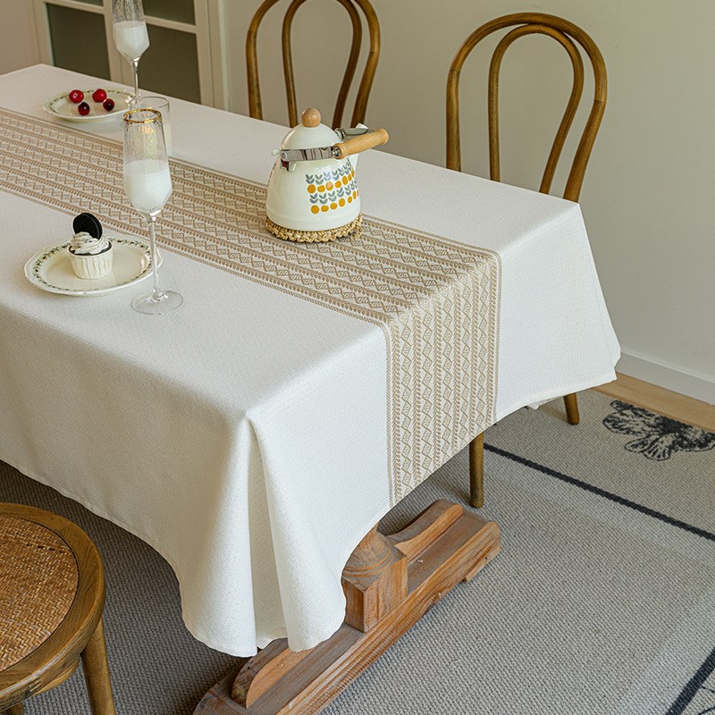 YOPENCE 북유럽 린넨 방수 식탁보 자수 테이블보 22,100원