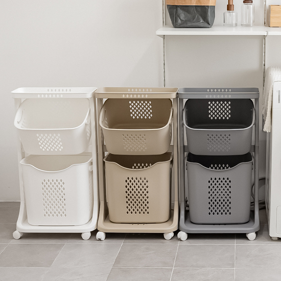 아임홈리빙 LINE 스탠다드 통기성 좋은 2단 빨래바구니 19,470원