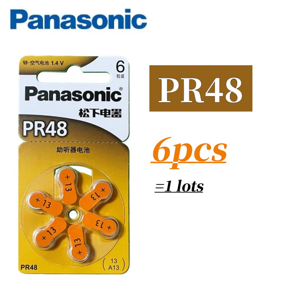 6Pcs 파나소닉 원래 배터리 PR70 A10 P10 S10A PR48 A13 PR44 A675 PR41 A312 PR48 A13 PR70 PR536 보청기 아연 공기 배터리 14,100원