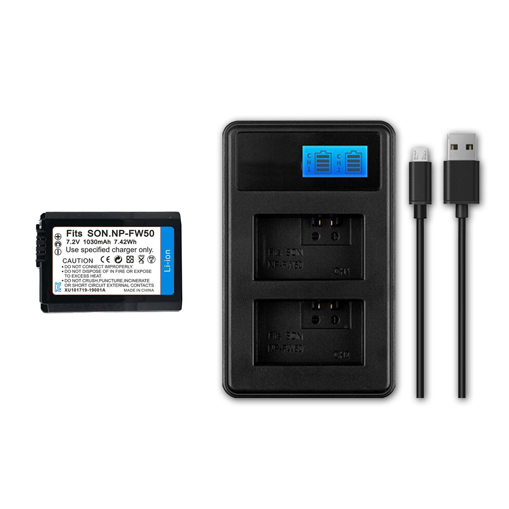 Zoom-AI 에이아이 소니 NP-FW50 배터리 호환 ZV-E10 RX10 A7II A6500 A6400, 1개, NP-FW50 1개+듀얼충전기 37,900원