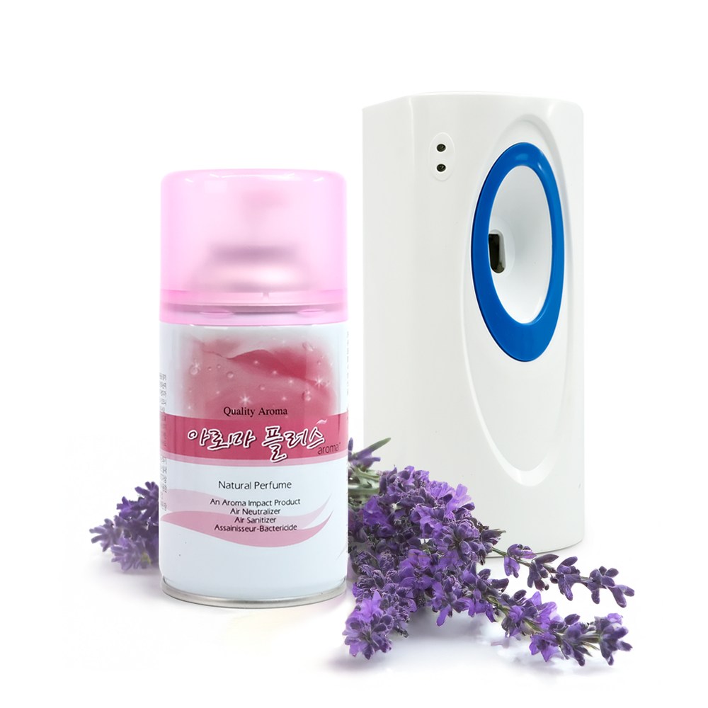 Kimspp 국산 프리미엄 아로마플러스 방향제(라벤더향)+자동분사기+건전지 실내 공간 화장실방향제 청향제 탈취제 15,100원