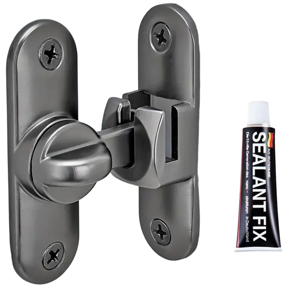 리빙아이 무타공 잠금장치 미닫이 여닫이 겸용 오도시 걸고리 걸쇠 잠금고리 다크그레이 8,600원