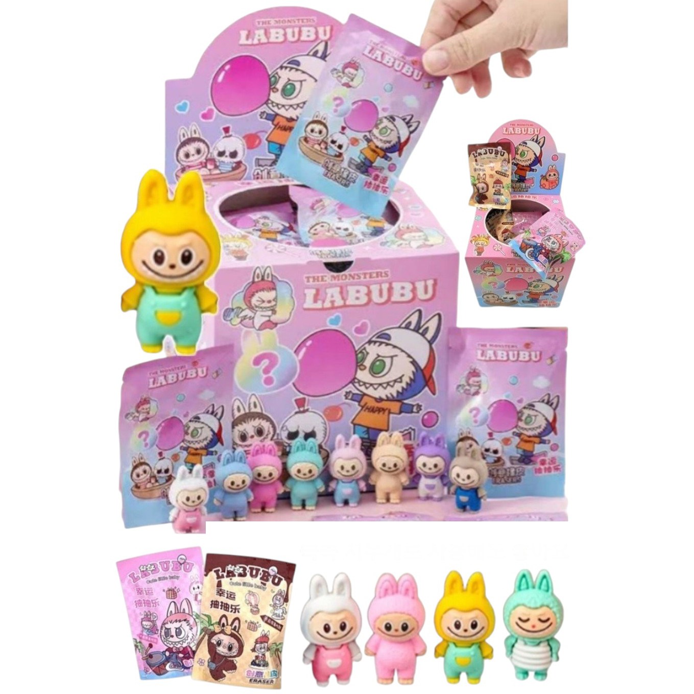 라부 하트제이 귀여운 지우개 피규어 박스(총34) 랜덤뽑기, 1개 29,000원